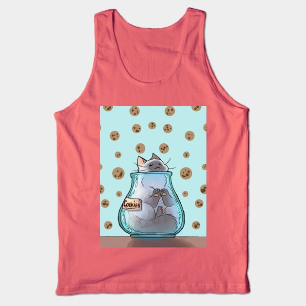 Cookie the Cat Tank Top by jonesylium